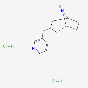 molecular formula C13H20Cl2N2 B1485558 3-[(Pyridin-3-yl)methyl]-8-azabicyclo[3.2.1]octane dihydrochloride CAS No. 2098134-02-0