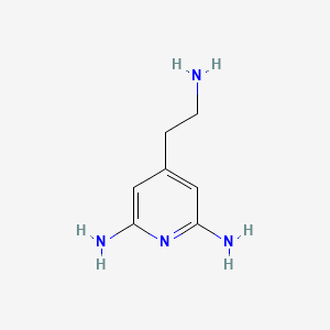 molecular formula C7H12N4 B14855600 4-(2-Aminoethyl)pyridine-2,6-diamine 
