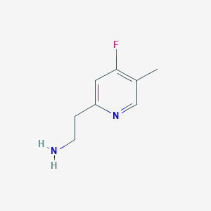 molecular formula C8H11FN2 B14855621 2-(4-Fluoro-5-methylpyridin-2-YL)ethanamine 