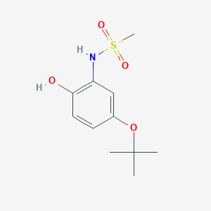molecular formula C11H17NO4S B14855727 N-(5-Tert-butoxy-2-hydroxyphenyl)methanesulfonamide 