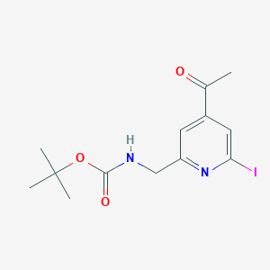 molecular formula C13H17IN2O3 B14855753 Tert-butyl (4-acetyl-6-iodopyridin-2-YL)methylcarbamate 