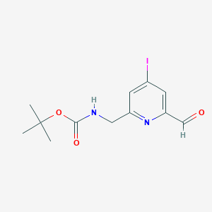 molecular formula C12H15IN2O3 B14855787 Tert-butyl (6-formyl-4-iodopyridin-2-YL)methylcarbamate 