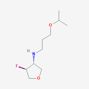molecular formula C10H20FNO2 B1485594 (3R,4S)-4-fluoro-N-[3-(propan-2-yloxy)propyl]oxolan-3-amine CAS No. 2165627-90-5