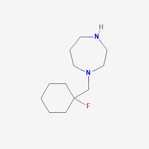 molecular formula C12H23FN2 B1485596 1-[(1-Fluorocyclohexyl)methyl]-1,4-diazepane CAS No. 2098034-21-8