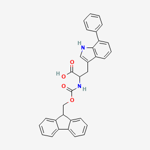 molecular formula C32H26N2O4 B14855975 N-Fmoc-7-phenyl-DL-Tryptophan 