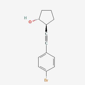 molecular formula C13H13BrO B1485598 (1R,2S)-2-[2-(4-bromophenyl)ethynyl]cyclopentan-1-ol CAS No. 2165731-27-9