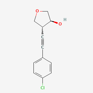 (3S,4R)-4-[2-(4-chlorophenyl)ethynyl]oxolan-3-ol