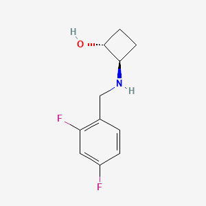 molecular formula C11H13F2NO B1485604 trans-2-{[(2,4-Difluorophenyl)methyl]amino}cyclobutan-1-ol CAS No. 1867350-62-6