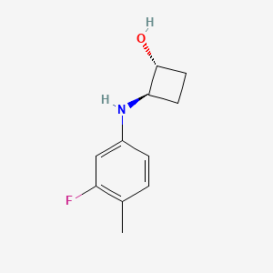 trans-2-[(3-Fluoro-4-methylphenyl)amino]cyclobutan-1-ol