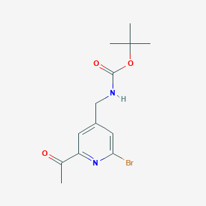 molecular formula C13H17BrN2O3 B14856101 Tert-butyl (2-acetyl-6-bromopyridin-4-YL)methylcarbamate CAS No. 1393572-41-2