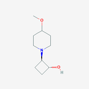 molecular formula C10H19NO2 B1485612 trans-2-(4-Methoxypiperidin-1-yl)cyclobutan-1-ol CAS No. 2150123-93-4