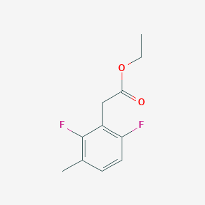 molecular formula C11H12F2O2 B14856140 Ethyl 2,6-difluoro-3-methylphenylacetate 
