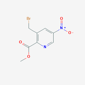 molecular formula C8H7BrN2O4 B14856179 Methyl 3-(bromomethyl)-5-nitropyridine-2-carboxylate 