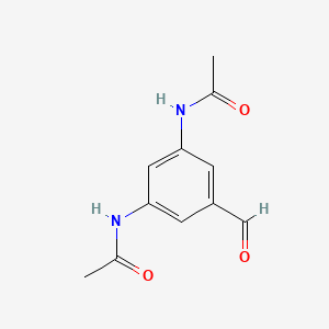 molecular formula C11H12N2O3 B14856323 N-[3-(Acetylamino)-5-formylphenyl]acetamide 