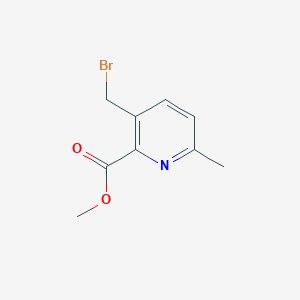 molecular formula C9H10BrNO2 B14856329 Methyl 3-(bromomethyl)-6-methylpyridine-2-carboxylate 