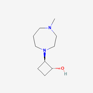 molecular formula C10H20N2O B1485642 trans-2-(4-Methyl-1,4-diazepan-1-yl)cyclobutan-1-ol CAS No. 2165827-28-9