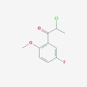 molecular formula C10H10ClFO2 B14856427 2-Chloro-5'-fluoro-2'-methoxypropiophenone 