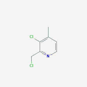 molecular formula C7H7Cl2N B14856437 3-Chloro-2-(chloromethyl)-4-methylpyridine 