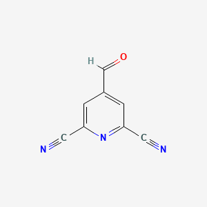 molecular formula C8H3N3O B14856444 4-Formylpyridine-2,6-dicarbonitrile 