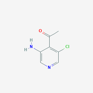 molecular formula C7H7ClN2O B14856450 1-(3-Amino-5-chloropyridin-4-YL)ethanone 
