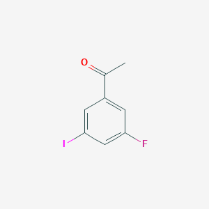 molecular formula C8H6FIO B14856458 1-(3-Fluoro-5-iodophenyl)ethanone 
