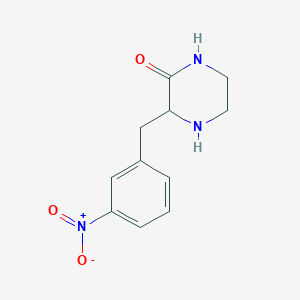 molecular formula C11H13N3O3 B14856473 3-(3-Nitro-benzyl)-piperazin-2-one 