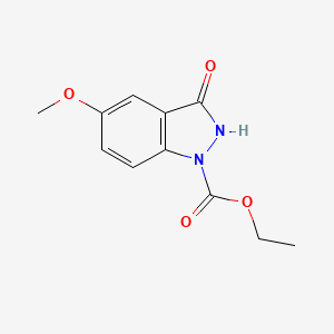 molecular formula C11H12N2O4 B14856531 Ethyl 5-methoxy-3-oxo-2,3-dihydro-1H-indazole-1-carboxylate 