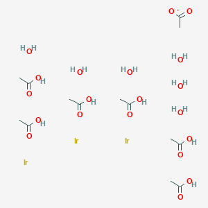 molecular formula C14H39Ir3O20- B14856560 Acetic acid;iridium;acetate;hexahydrate 