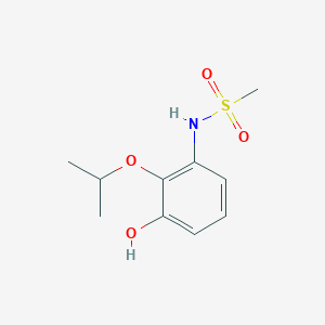 molecular formula C10H15NO4S B14856645 N-(3-Hydroxy-2-isopropoxyphenyl)methanesulfonamide 