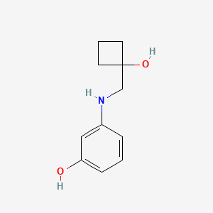 molecular formula C11H15NO2 B1485667 3-{[(1-Hydroxycyclobutyl)methyl]amino}phenol CAS No. 2167097-22-3