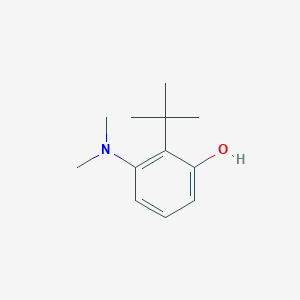 molecular formula C12H19NO B14856709 2-Tert-butyl-3-(dimethylamino)phenol 