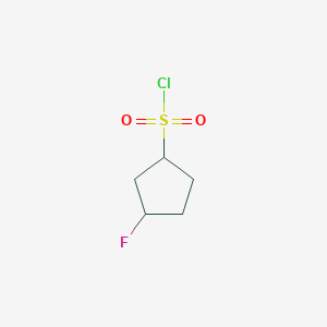 molecular formula C5H8ClFO2S B14856710 3-Fluorocyclopentane-1-sulfonyl chloride CAS No. 1309433-76-8