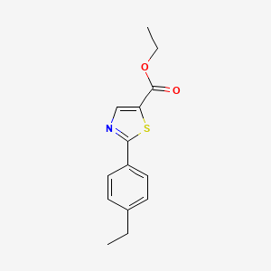 molecular formula C14H15NO2S B14856755 Ethyl 2-(4-ethylphenyl)thiazole-5-carboxylate 
