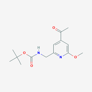 molecular formula C14H20N2O4 B14856827 Tert-butyl (4-acetyl-6-methoxypyridin-2-YL)methylcarbamate CAS No. 1393555-25-3