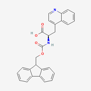 molecular formula C27H22N2O4 B14856829 Fmoc-3-(4-Quinolyl)-D-Ala-OH 