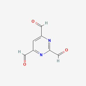 molecular formula C7H4N2O3 B14856863 Pyrimidine-2,4,6-tricarbaldehyde 