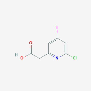 molecular formula C7H5ClINO2 B14856950 (6-Chloro-4-iodopyridin-2-YL)acetic acid 