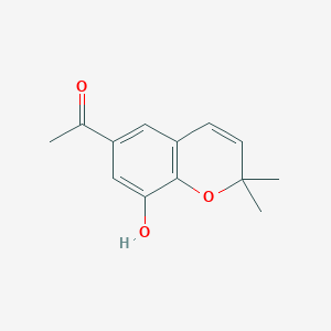 molecular formula C13H14O3 B014857 De-O-methylacetovanillochromene 