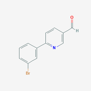 molecular formula C12H8BrNO B14857049 6-(3-Bromophenyl)nicotinaldehyde 