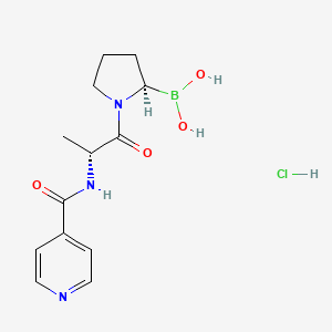 molecular formula C13H19BClN3O4 B14857168 N-(Pyridine-4-carbonyl)-D-Ala-boroPro 