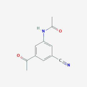 molecular formula C11H10N2O2 B14857252 N-(3-Acetyl-5-cyanophenyl)acetamide 