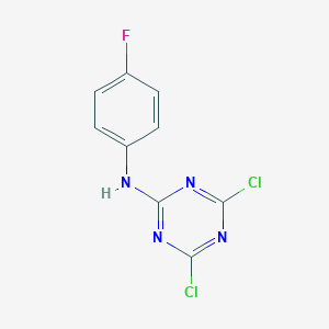 4,6-dichloro-N-(4-fluorophenyl)-1,3,5-triazin-2-amine