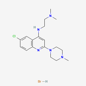 molecular formula C18H27BrClN5 B14857475 N'-(6-Chloro-2-(4-methylpiperazin-1-yl)quinolin-4-yl)-N,N-dimethylethane-1,2-diamine hydrobromide 