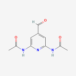 molecular formula C10H11N3O3 B14857535 N-[6-(Acetylamino)-4-formylpyridin-2-YL]acetamide 