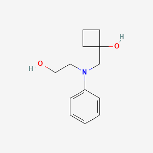 B1485765 1-{[(2-Hydroxyethyl)(phenyl)amino]methyl}cyclobutan-1-ol CAS No. 2141891-80-5