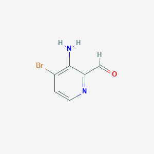 molecular formula C6H5BrN2O B14857666 3-Amino-4-bromopicolinaldehyde 