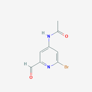 molecular formula C8H7BrN2O2 B14857865 N-(2-Bromo-6-formylpyridin-4-YL)acetamide CAS No. 1393529-85-5