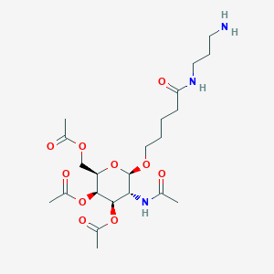 molecular formula C22H37N3O10 B14858158 Pentanamide, N-(3-aminopropyl)-5-[[3,4,6-tri-O-acetyl-2-(acetylamino)-2-deoxy-|A-D-galactopyranosyl]oxy]- 