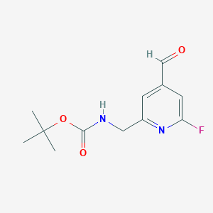 molecular formula C12H15FN2O3 B14858166 Tert-butyl (6-fluoro-4-formylpyridin-2-YL)methylcarbamate 