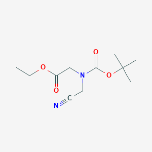 molecular formula C11H18N2O4 B14858167 Ethyl [(tert-butoxycarbonyl)(cyanomethyl)amino]acetate 